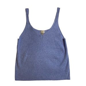 A New Day Blue Sweater Tank Top
